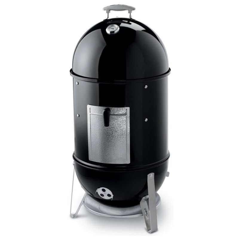 Weber Smokey Mountain 18 in. 2-Rack Charcoal Smoker with Built-In Thermometer - Black, , hires