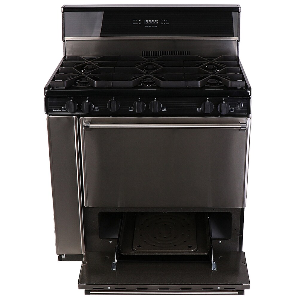 Premier Pro Series 36 in. 3.9 cu. ft. Gas Range with Open Burners & Griddle - Stainless Steel, , hires