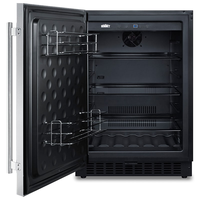 Summit 24 in. 4.6 cu. ft. Left-Hinged Undercounter Refrigerator - Stainless Steel, , hires