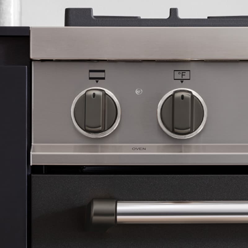 Bertazzoni Master Series Induction Range 11 Knob Decor Set - Black Nickel, , hires
