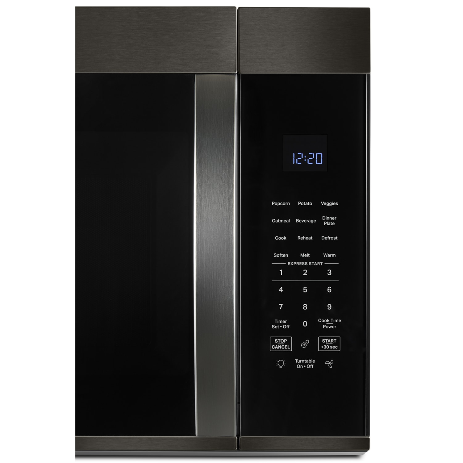 Whirlpool 30 in. 1.9 cu. ft. 1000W Over-the-Range Microwave with 300 CFM & Sensor Cooking - Black Stainless Steel, Black Stainless Steel, hires