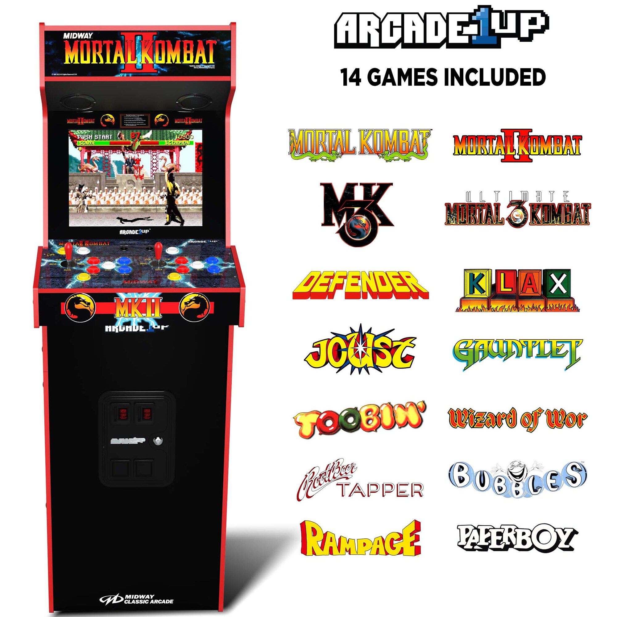 Arcade1up Mortal Kombat II Deluxe Arcade Game, , hires