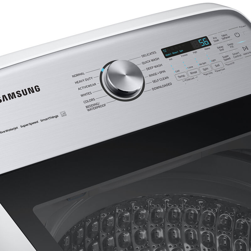 Samsung 27 in. 5.5 cu. ft. Smart Top Load Washer with Super Speed Wash - White, White, hires