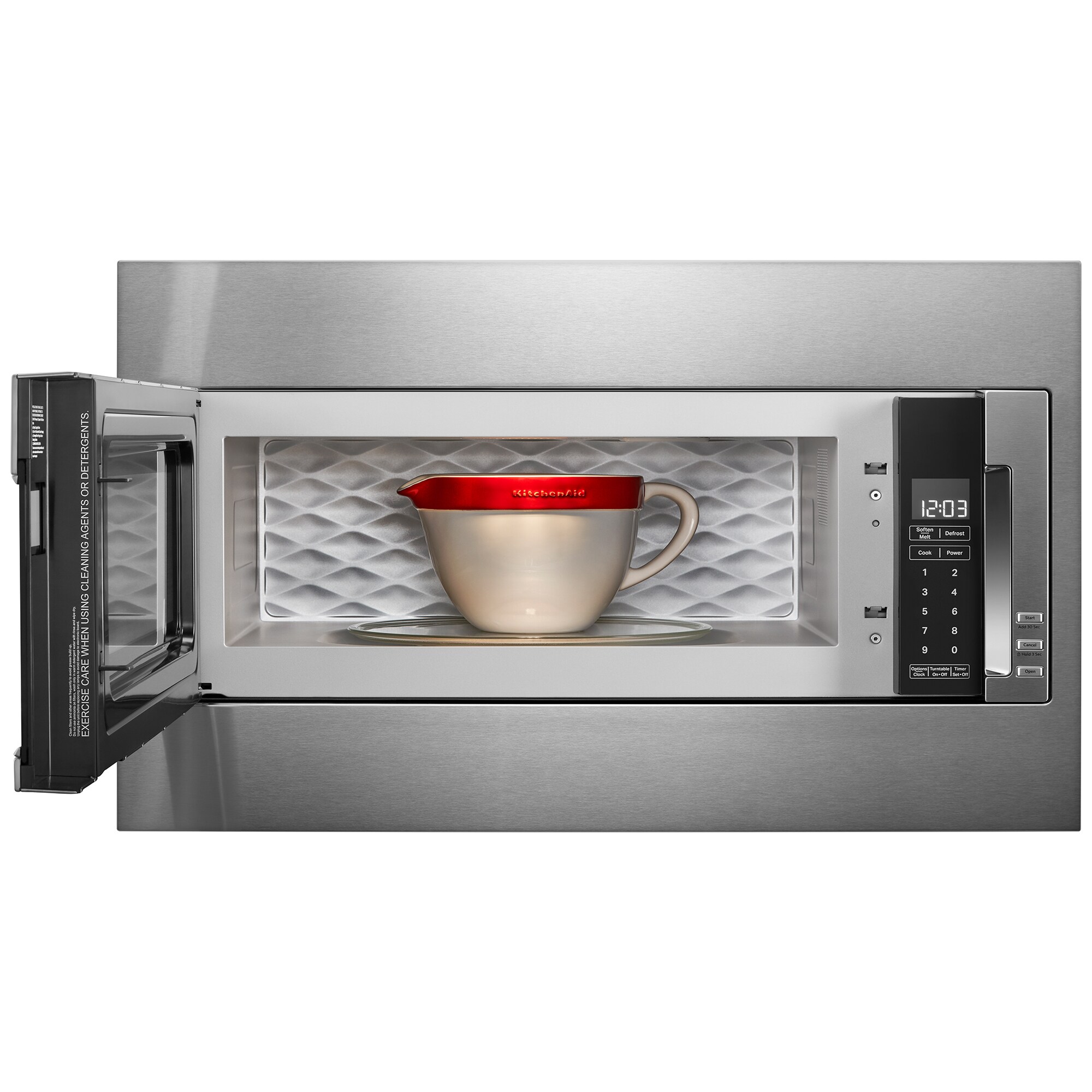 KitchenAid 30 in. 1.1 cu. ft. 1000W Low Profile Built-In Microwave with Sensor Cooking - Stainless Steel, , hires