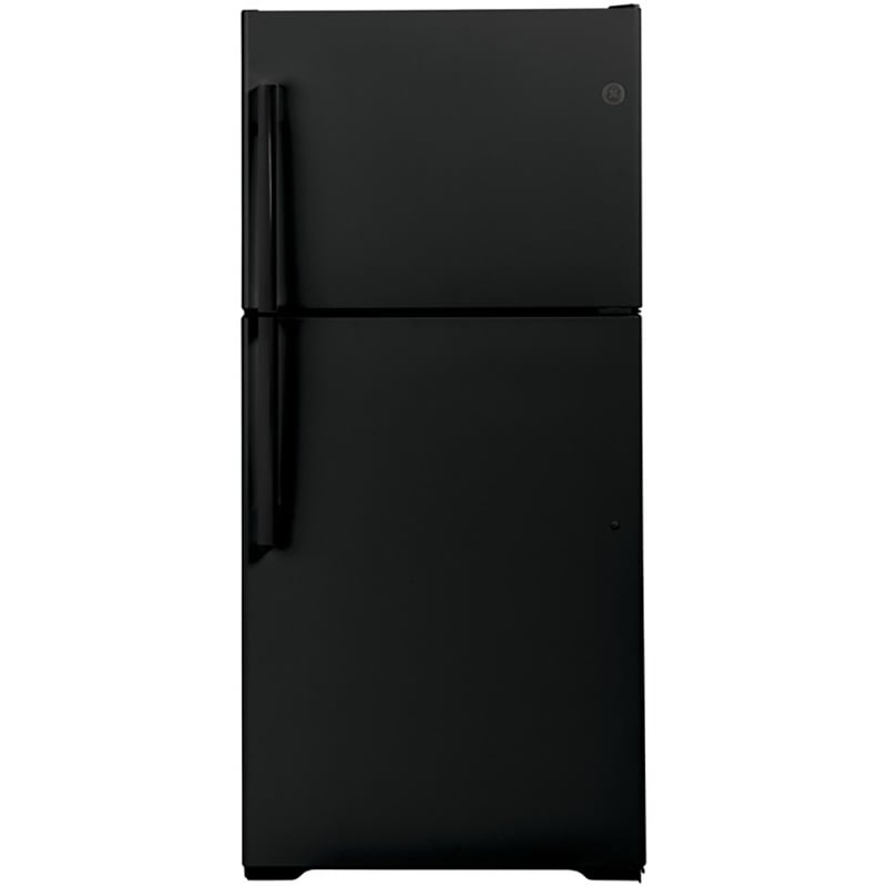GE 30 in. 19.2 cu. ft. Top Freezer Refrigerator - Black, Black, hires