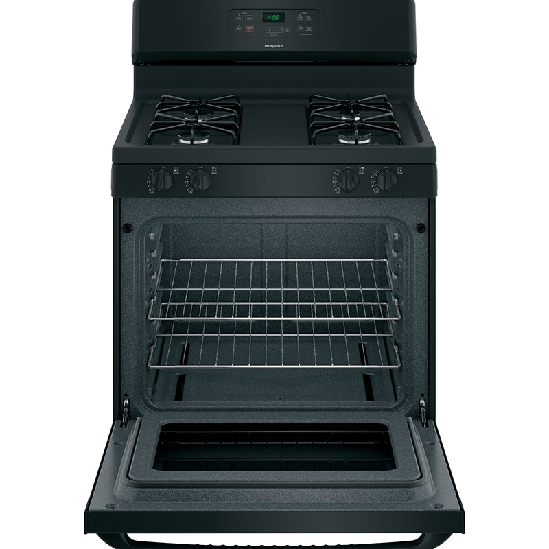 Hotpoint 30 in. 4.8 cu. ft. Gas Range with 4 Sealed Burners - Black, , hires