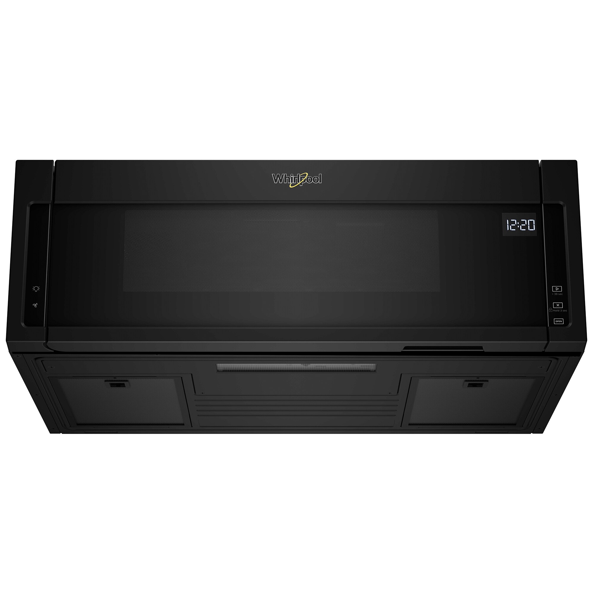 Whirlpool 30 in. 1.1 cu. ft. 1000W Low Profile Over-the-Range Microwave with 400 CFM - Black, Black, hires