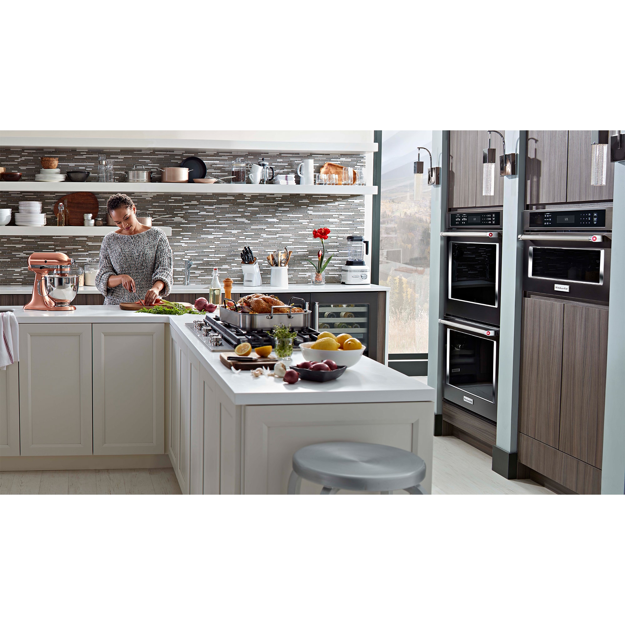 KitchenAid 30 in. 1.4 cu. ft. 900W Built-In Microwave with Convection & Sensor Cooking - Black Stainless Steel with PrintShield Finish, Black Stainless Steel with PrintShield Finish, hires