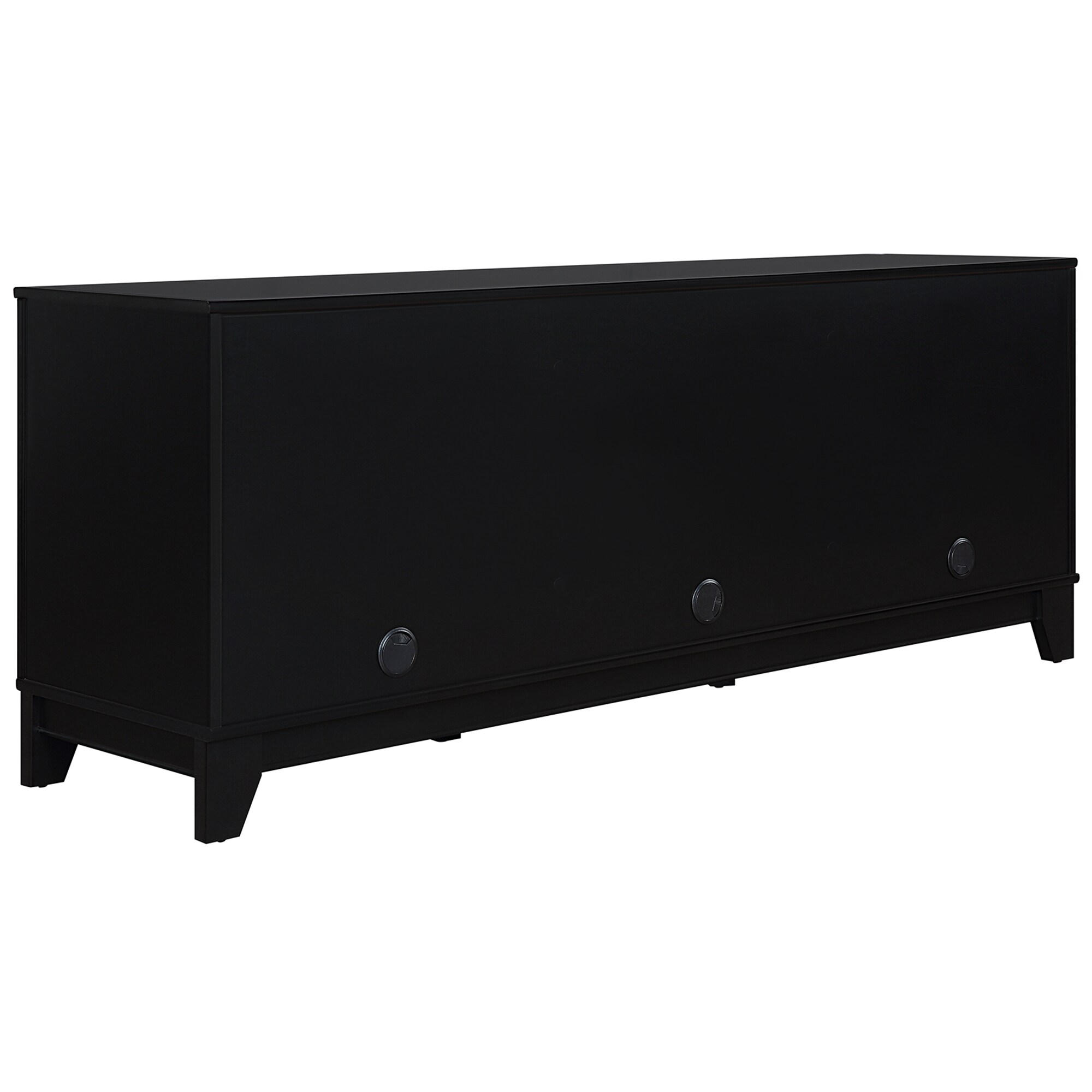 Manhattan Comfort Sheridan 62.99 inch Modern Cane TV Stand - Black, Black, hires