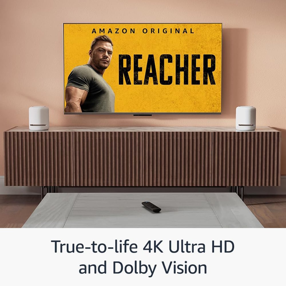 Amazon - Fire TV Stick 4K streaming device, includes support for Wi-Fi 6, Dolby Vision/Atmos, free & live TV - Black, , hires