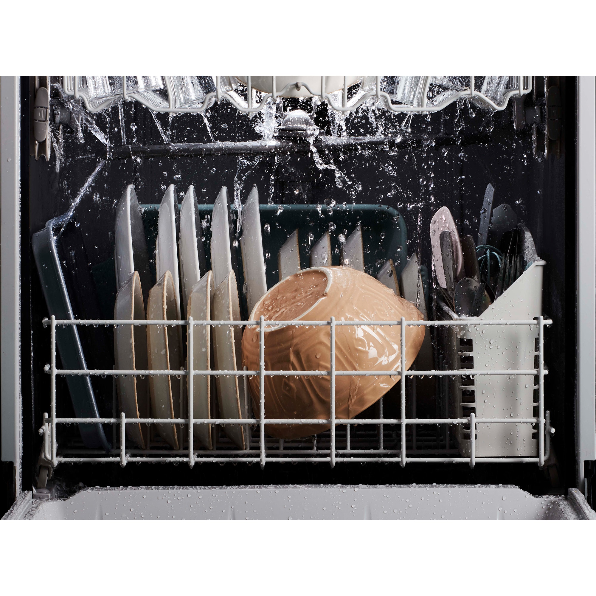 Whirlpool 24 in. Front Control Dishwasher with 57 dBa Sound Level & Pocket - Stainless Steel, Stainless Steel, hires