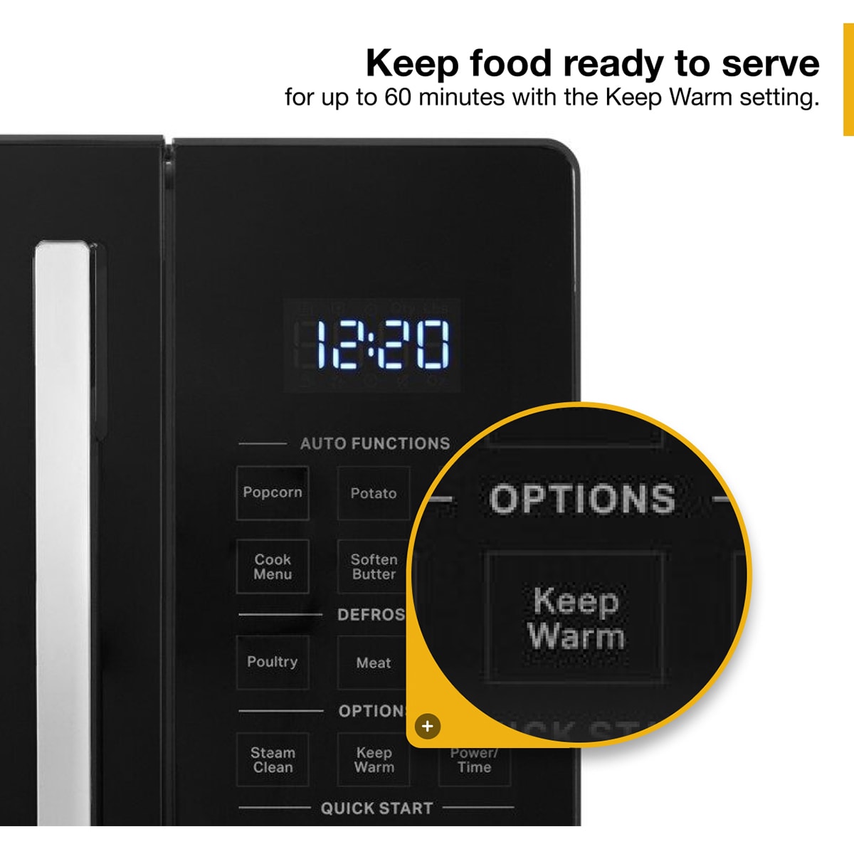 Whirlpool 19 in. 0.9 cu. ft. 900W Countertop Microwave - Black, , hires