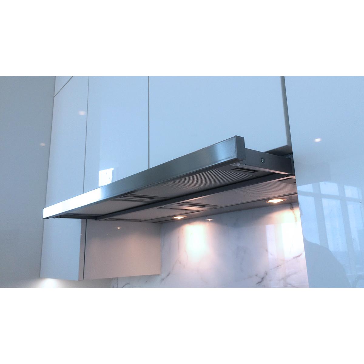 Faber 36 in. Convertible Slide-Out Style Range Hood with 300 CFM, 3 Fan Speeds & 2 LED Lights - Stainless Steel, , hires