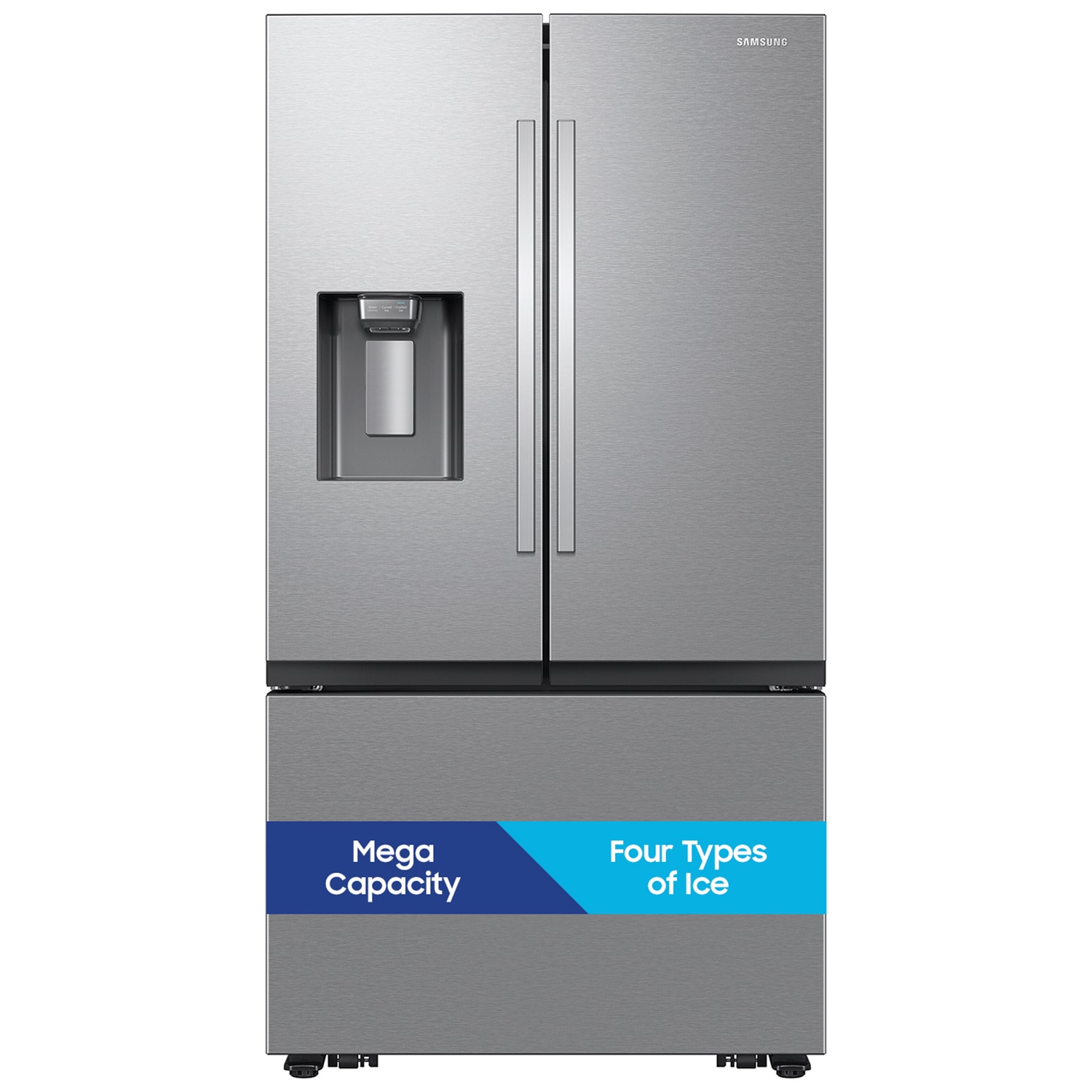 Samsung 36 in. 30.5 cu. ft. Smart French Door Refrigerator with Ice & Water Dispenser - Fingerprint Resistant Stainless, Fingerprint Resistant Stainless, hires