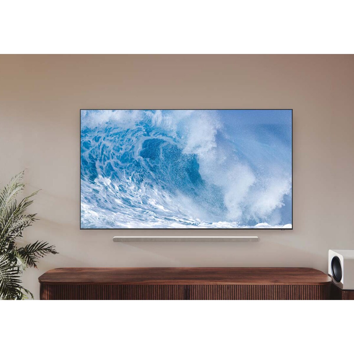 Samsung Ultra-slim 3.1.2 Channel Dolby Atmos Smart Sound Bar with Bluetooth & Wireless Subwoofer - White, White, hires