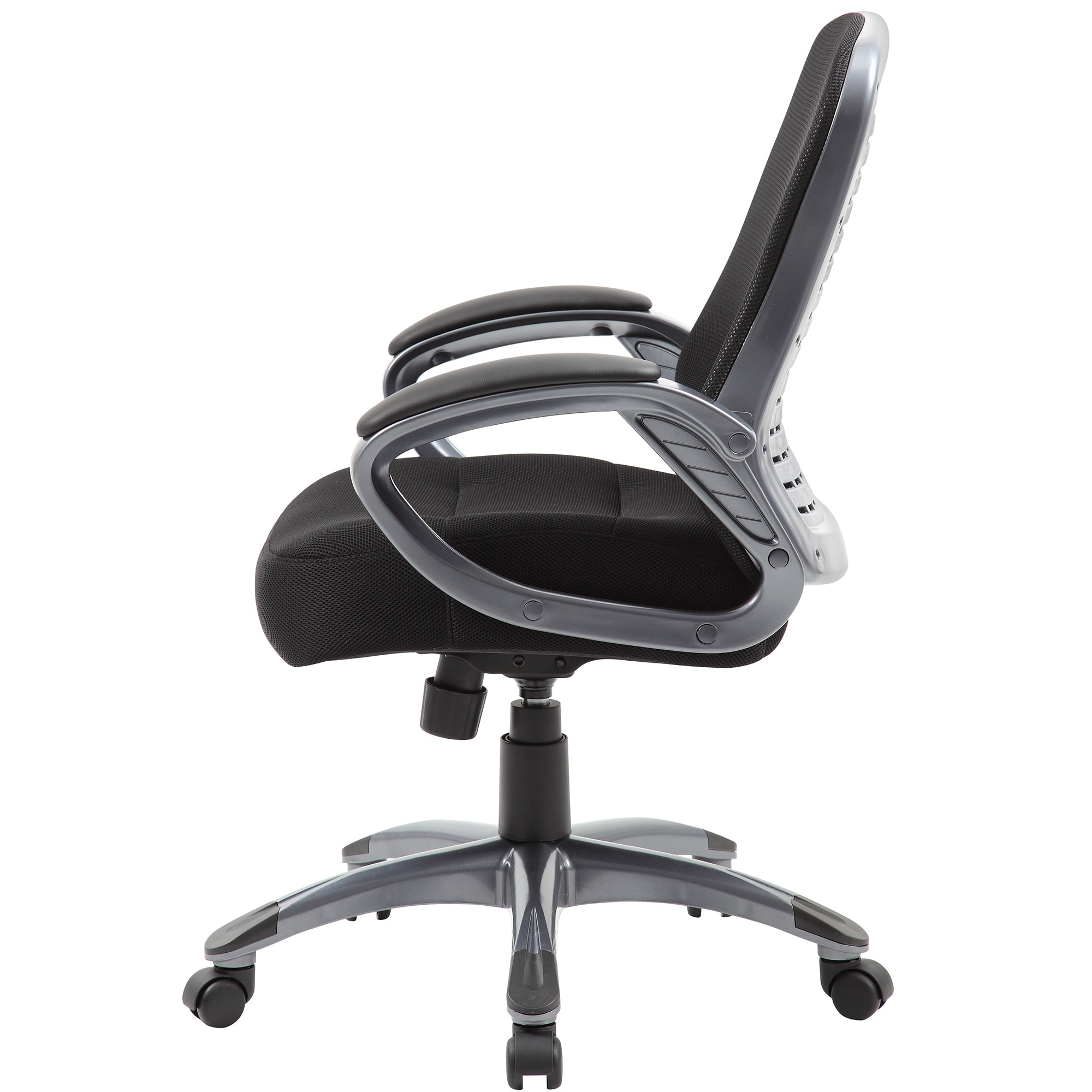 Boss Ribbed High Back Mesh Chair - Black, , hires