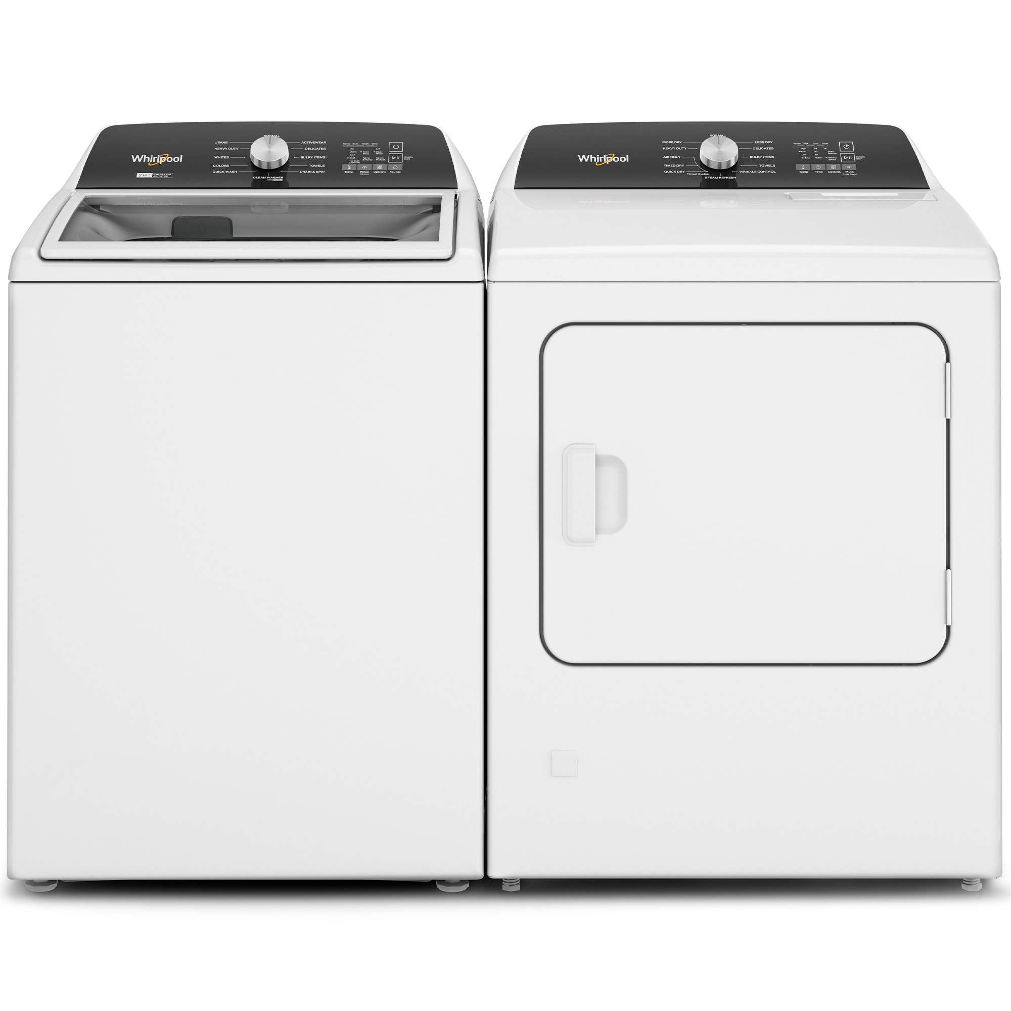 Whirlpool 27.75 in. 4.8 cu. ft. Top Load Washer with 2-in-1 Removable Agitator - White, , hires