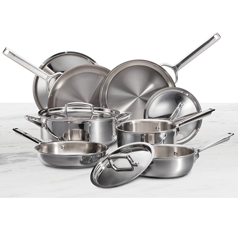 Wolf Gourmet 10 Piece Cookware Set - Stainless Steel, , hires
