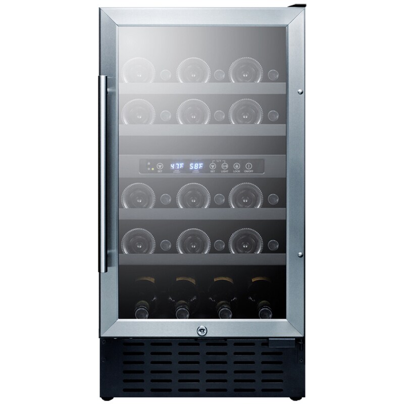 Summit 18 in. 3.3 cu. ft. Compact BuiltIn/Freestanding Wine Cooler
