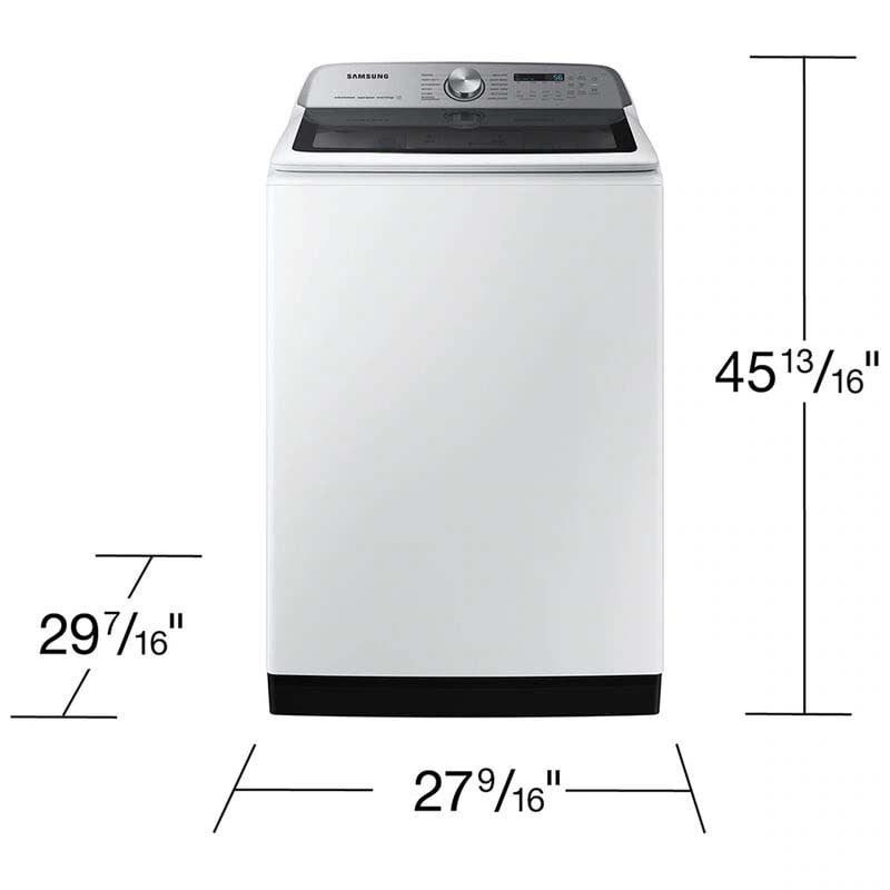 Samsung 27 in. 5.5 cu. ft. Smart Top Load Washer with Super Speed Wash - White, White, hires