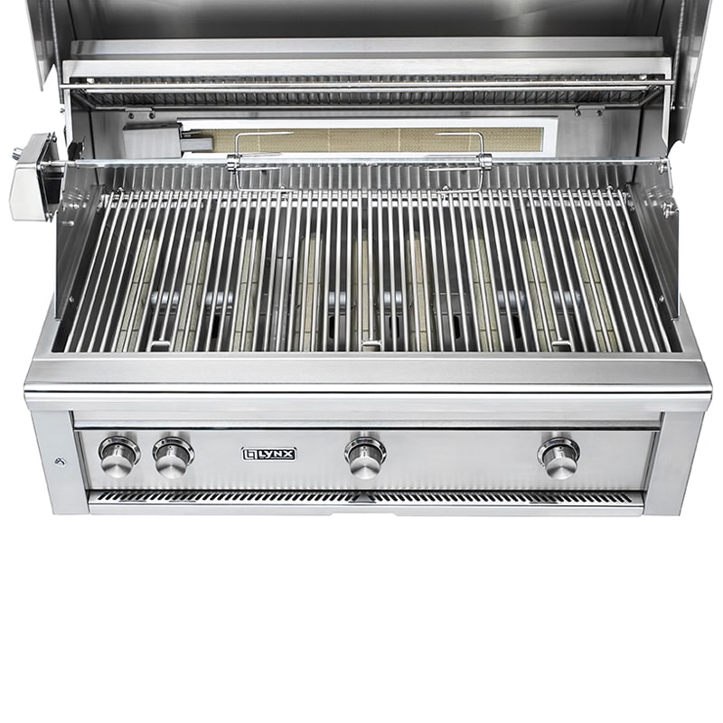 Lynx Professional 42 in. 3-Burner Built-In Natural Gas Grill with Rotisserie & Smoker Box - Stainless Steel, , hires