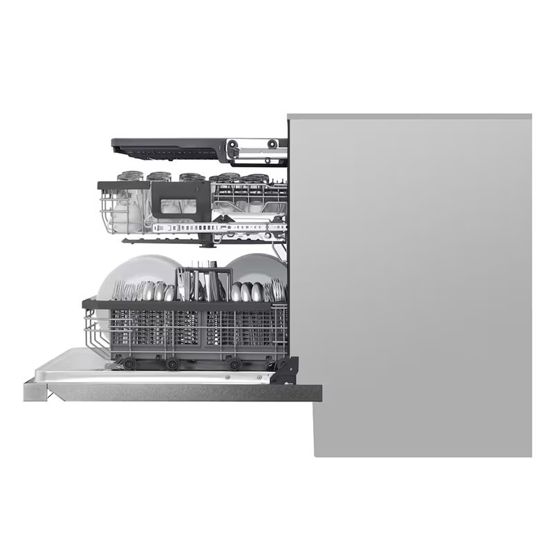 LG Signature 24 in. Top Control Smart Dishwasher with 38 dBa Sound Level, 3rd-Rack & Pocket - Textured Steel, , hires