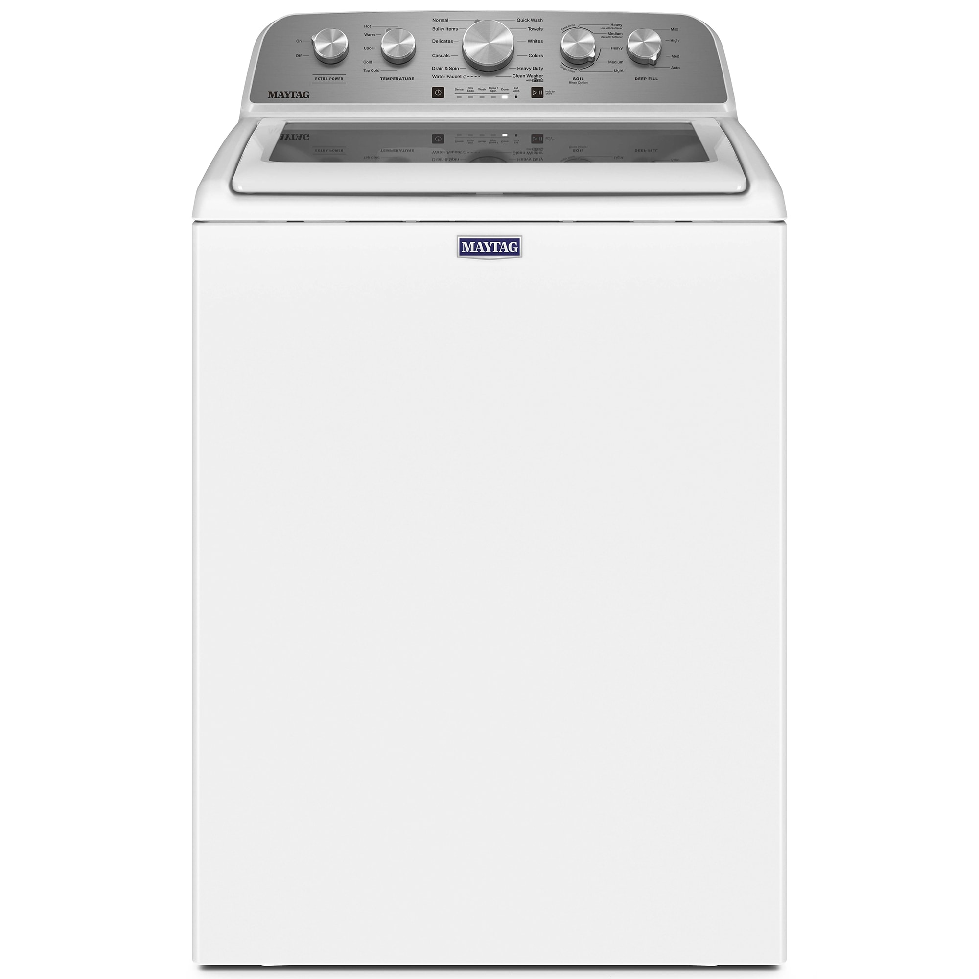Maytag 28 in. 4.7 cu. ft. Top Load Washer with Power Agitator - White, White, hires