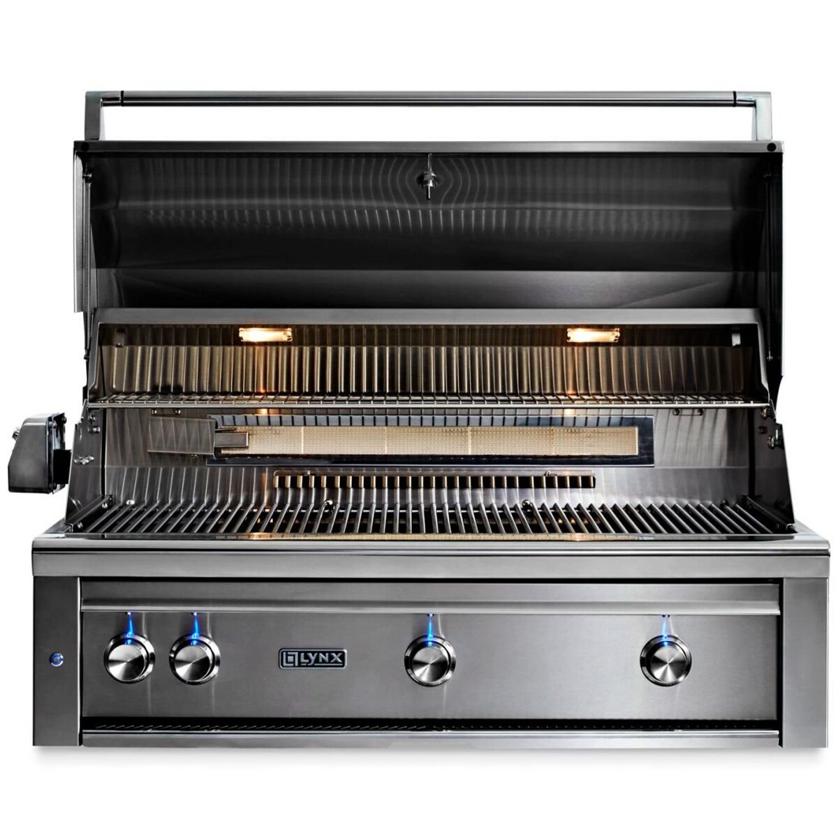 Lynx Professional 42 in. 4-Burner Built-In Liquid Propane Gas Grill with Rotisserie & Smoker Box - Stainless Steel, , hires
