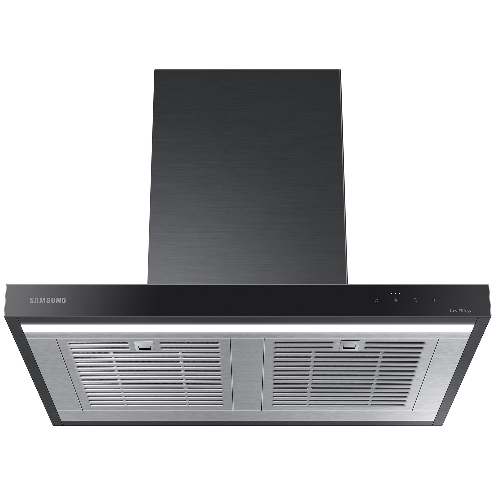 Samsung 30 in. Smart Convertible Chimney Style Range Hood with 630 CFM, 4 Fan Speeds & 1 LED Light - Deep Charcoal, , hires