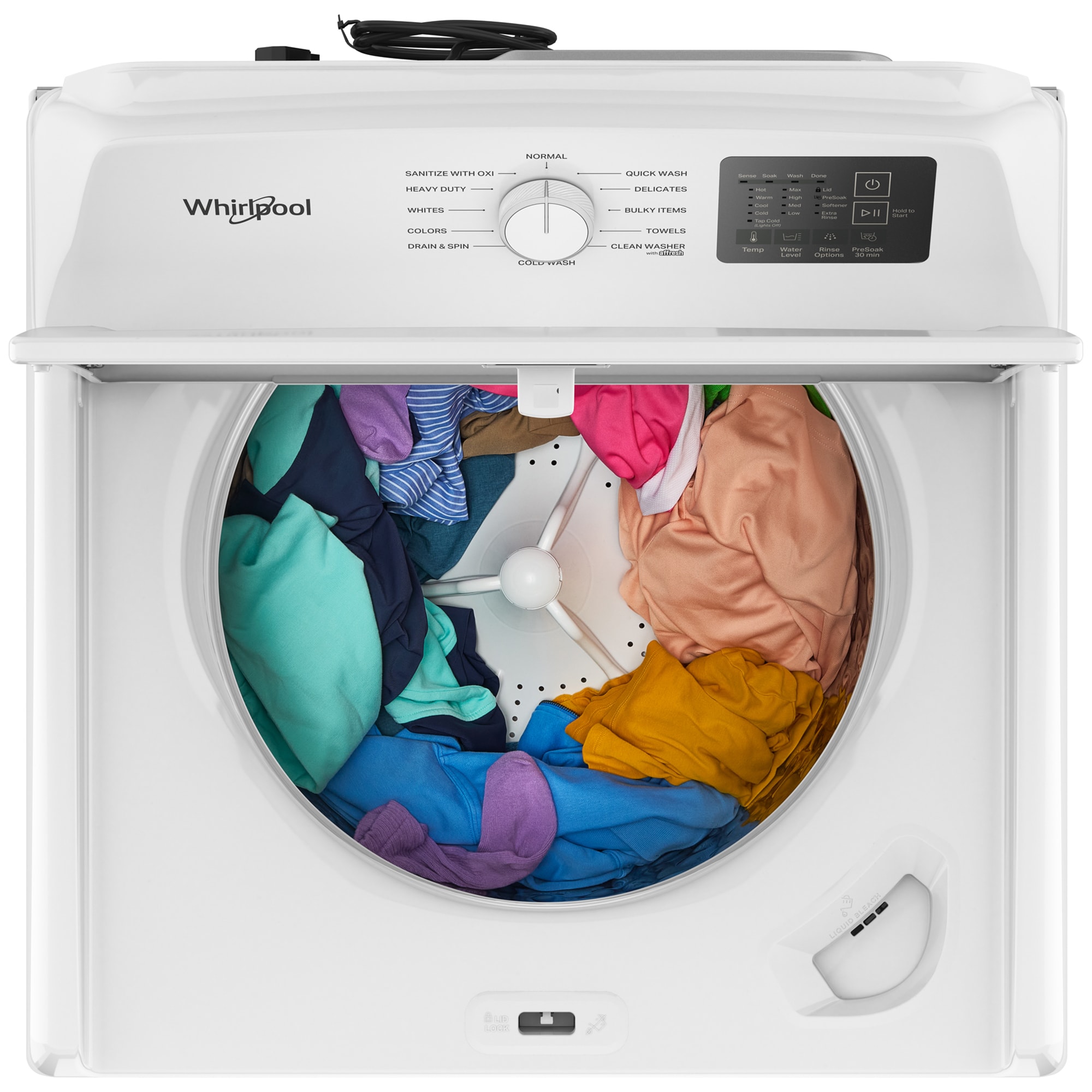 Whirlpool 27 in. 4.1 cu. ft. Top Load Washer with Sanitize with Oxi - White, , hires
