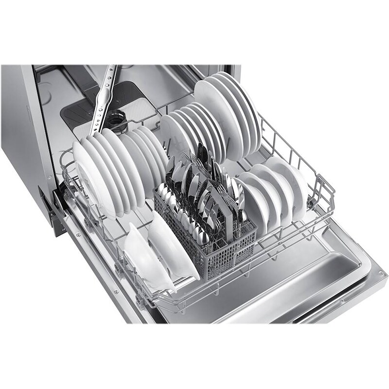 Samsung 24 in. Front Control Dishwasher with 52 dBa Sound Level & Pocket - Stainless Steel, , hires