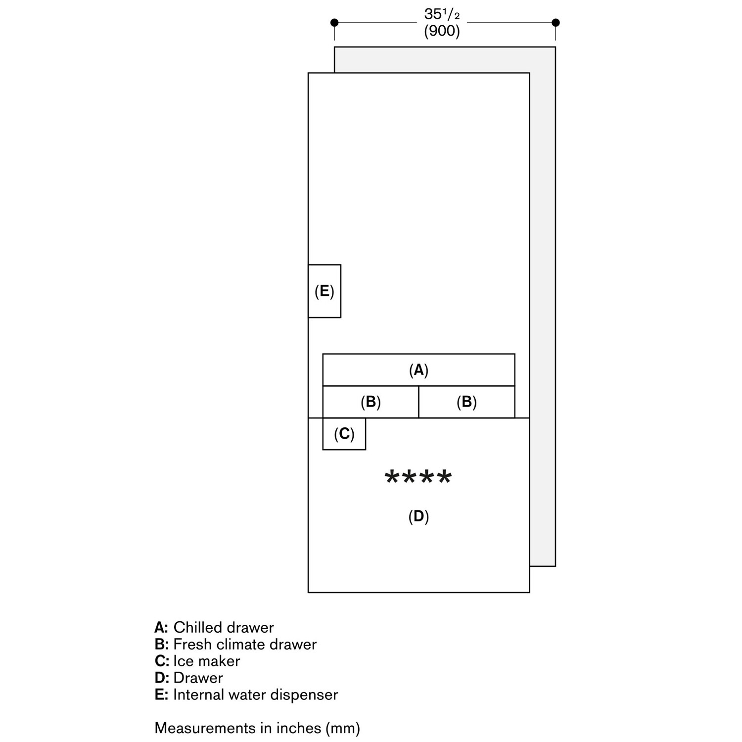 Gaggenau Vario 400 Series 36 in. 20.2 cu. ft. Built-In Smart Counter Depth Bottom Freezer Refrigerator with Internal Water Dispenser - Custom Panel Ready, , hires