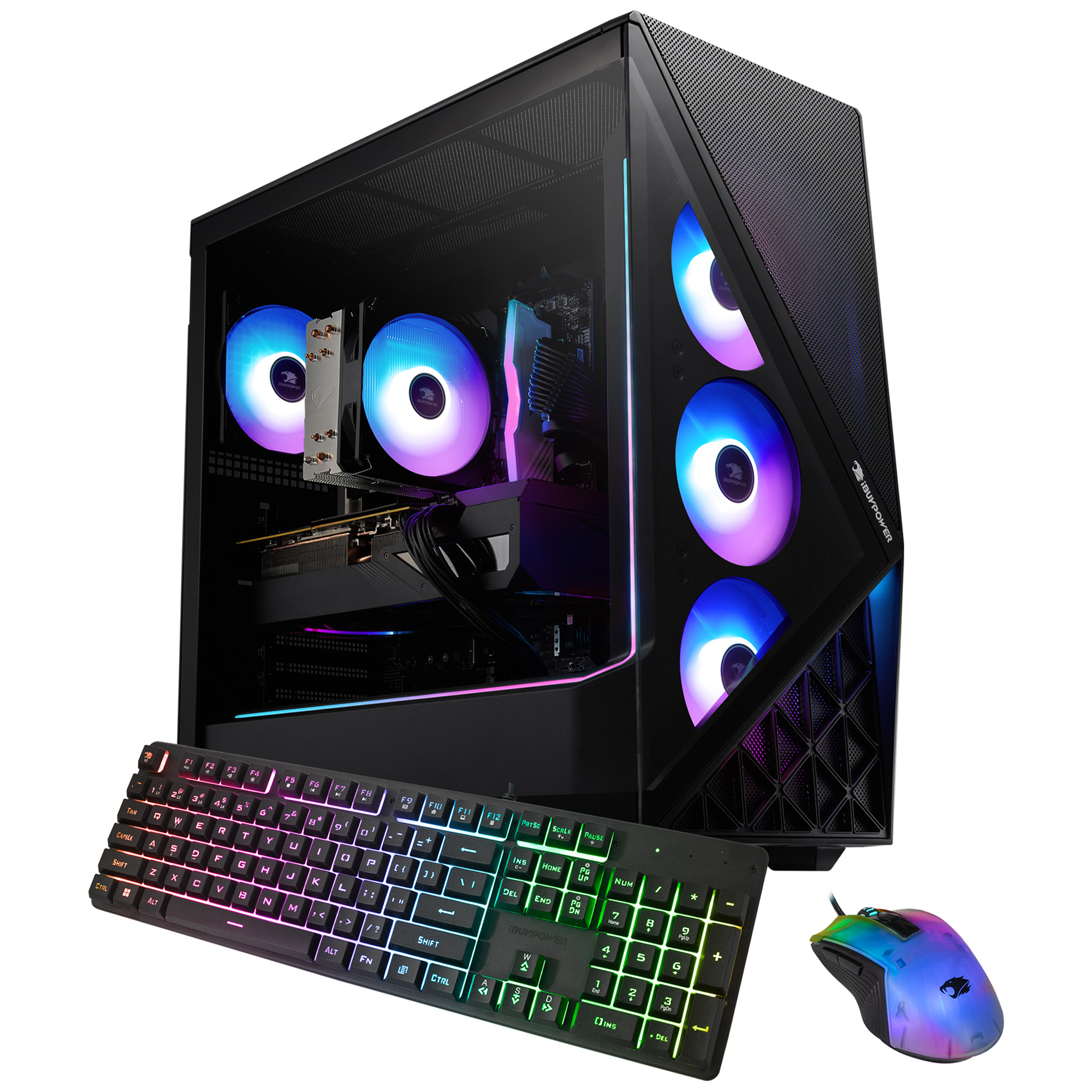 iBUYPOWER Slate Gaming Desktop with AMD Ryzen 7 8700F, 4.1 GHz, 8-Core CPU, Radeon RX 6600, 8GB VRAM GPU, 16 GB RAM | SBA7R6601 | P.C. Richard & Son
