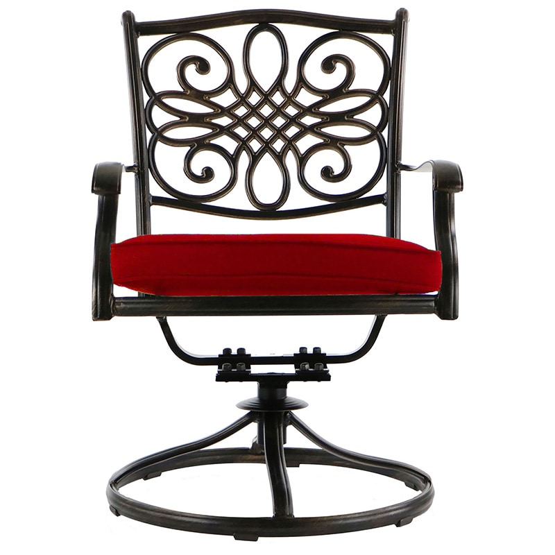 Hanover Traditions 9-Piece 60" Square Dining Set-Red, , hires