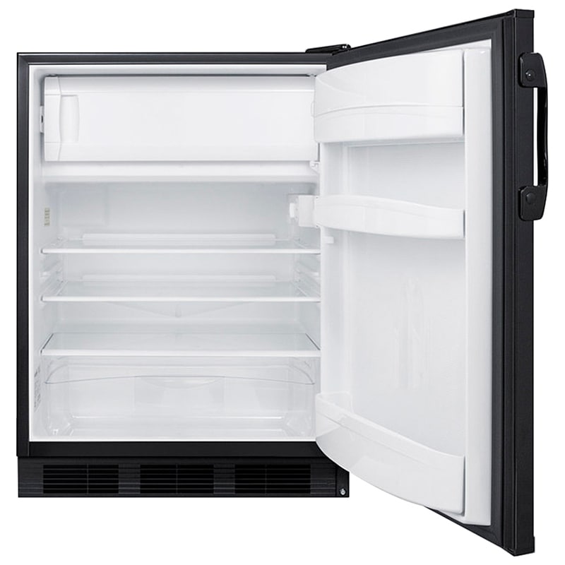 Summit AccuCold 24 in. 5.1 cu. ft. Undercounter Refrigerator - Black, , hires