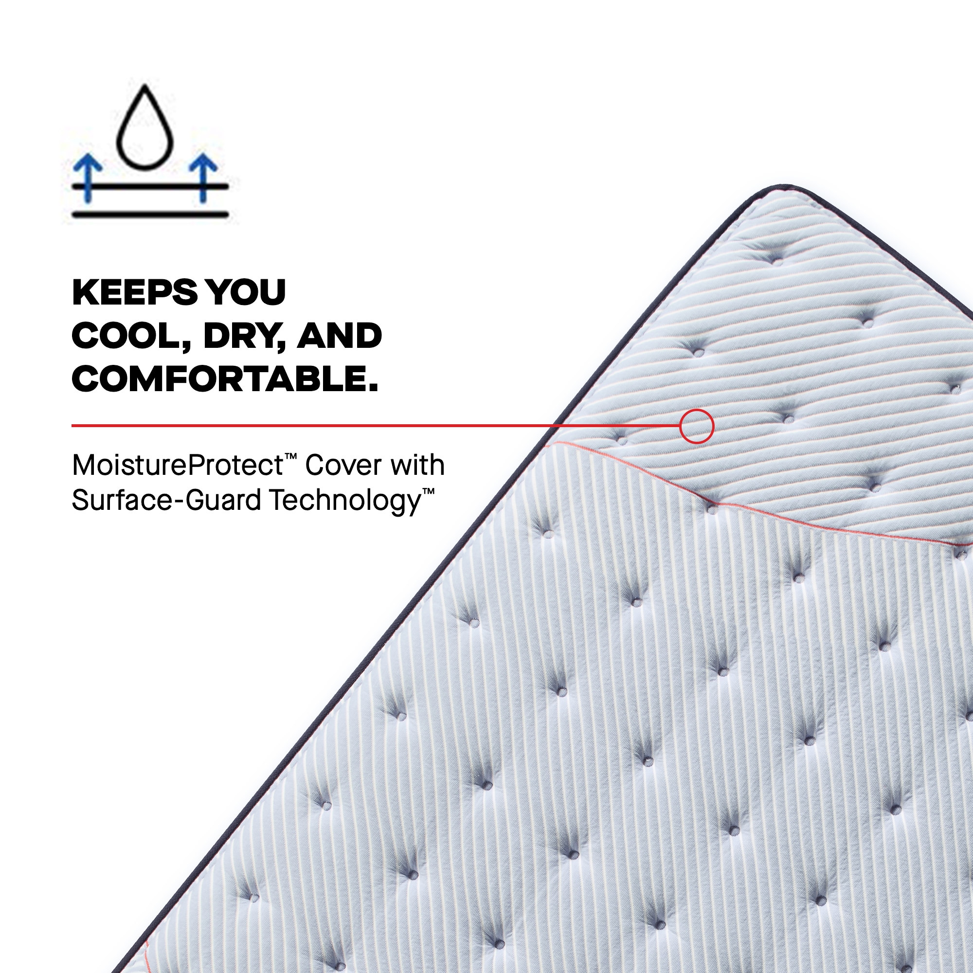 Sealy Orlando Posturepedic Medium Innerspring Queen Size Mattress, , hires