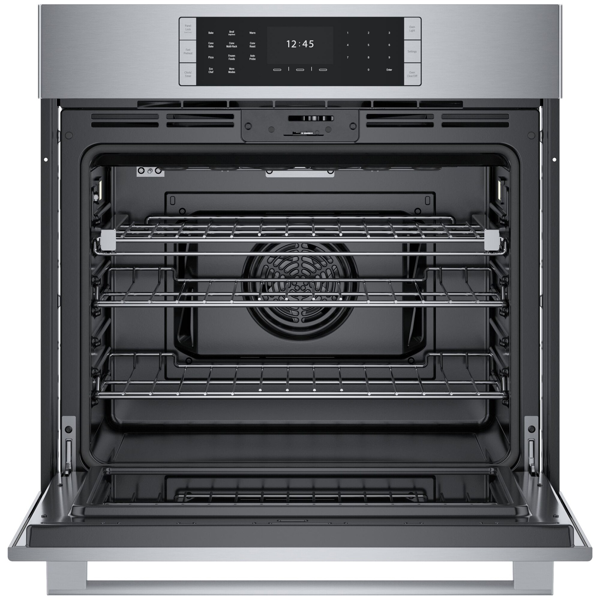 Bosch Benchmark Series 30 in. 4.6 cu. ft. Electric Single Wall Oven with True European Convection - Stainless Steel, , hires