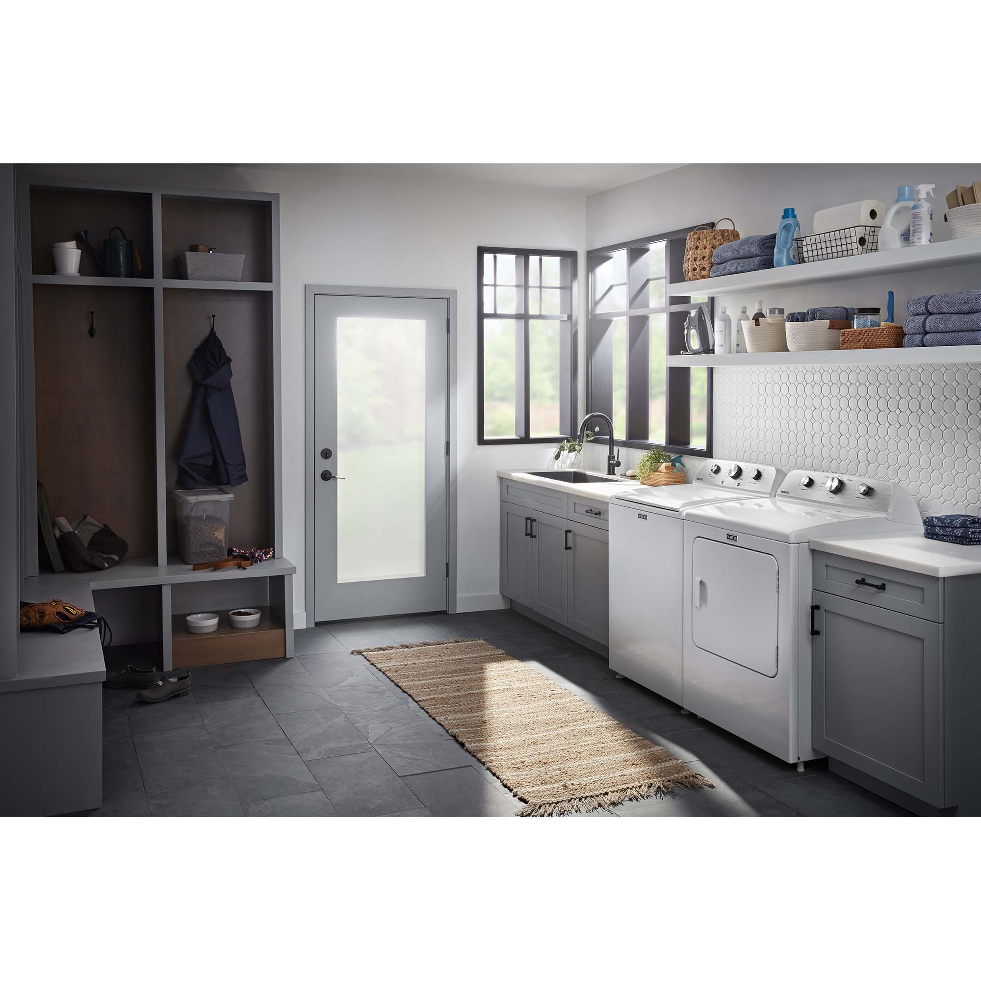 Maytag 29 in. 7.0 cu. ft. Front Loading Gas Dryer with 7 Dryer Programs, 3 Dry Options & Wrinkle Care - White, , hires