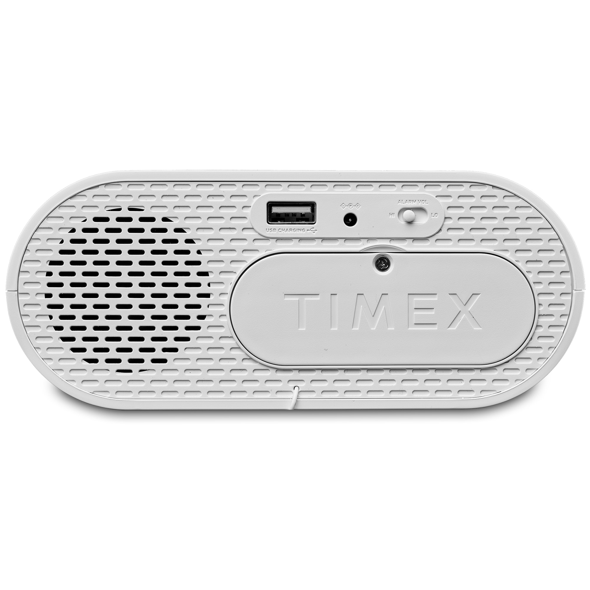 Timex Alarm Clock for Bedroom with FM Radio and USB Charging - White (T232W), , hires
