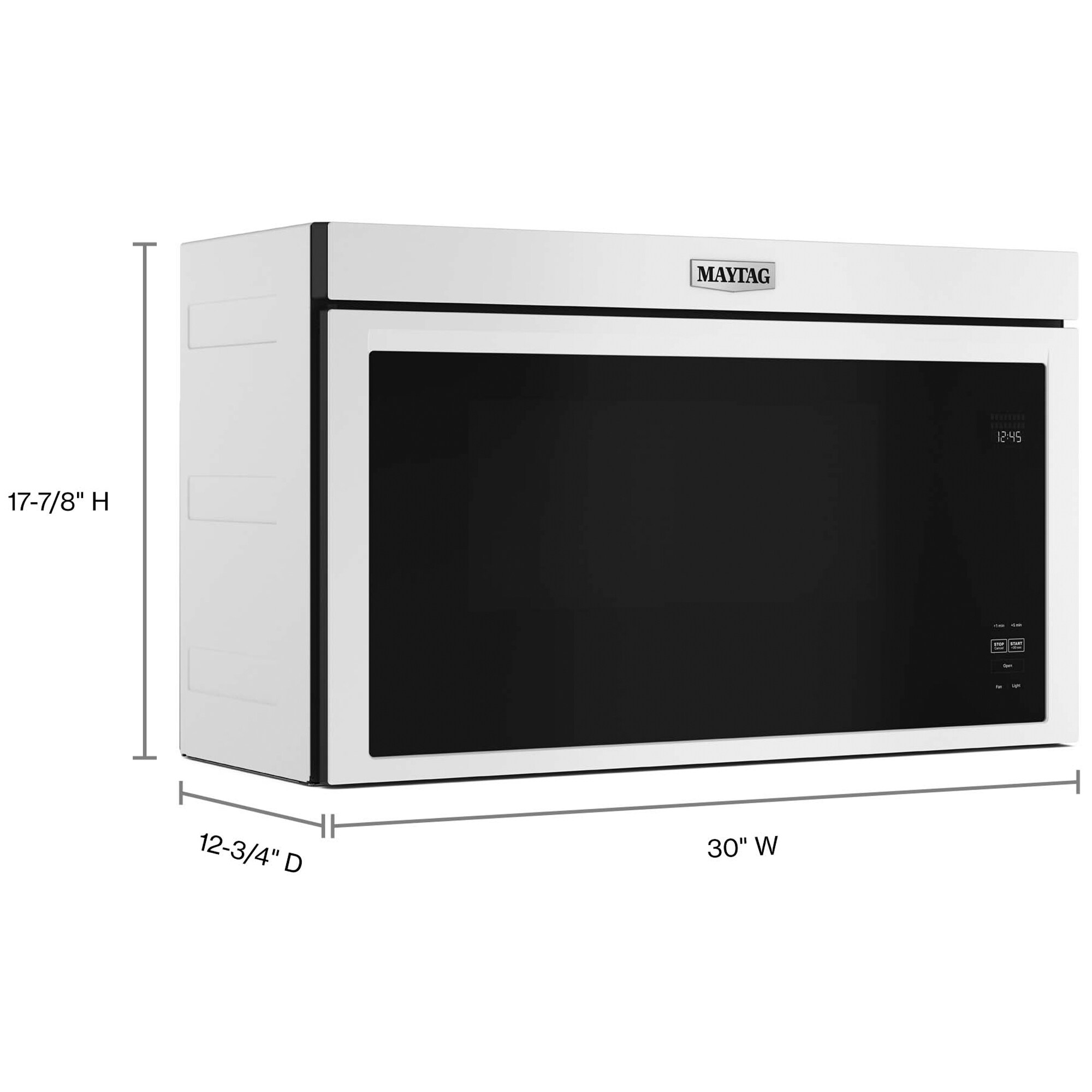 Maytag 30 in. 1.1 cu. ft. 1000W Over-the-Range Microwave with 300 CFM & Sensor Cooking - White, , hires