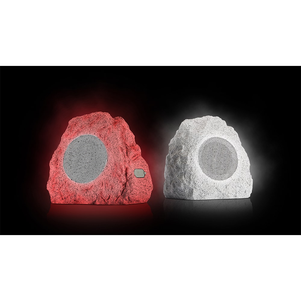 ION Glow Stone Rechargeable Wireless Outdoor LED Rock Speakers - Pair, , hires