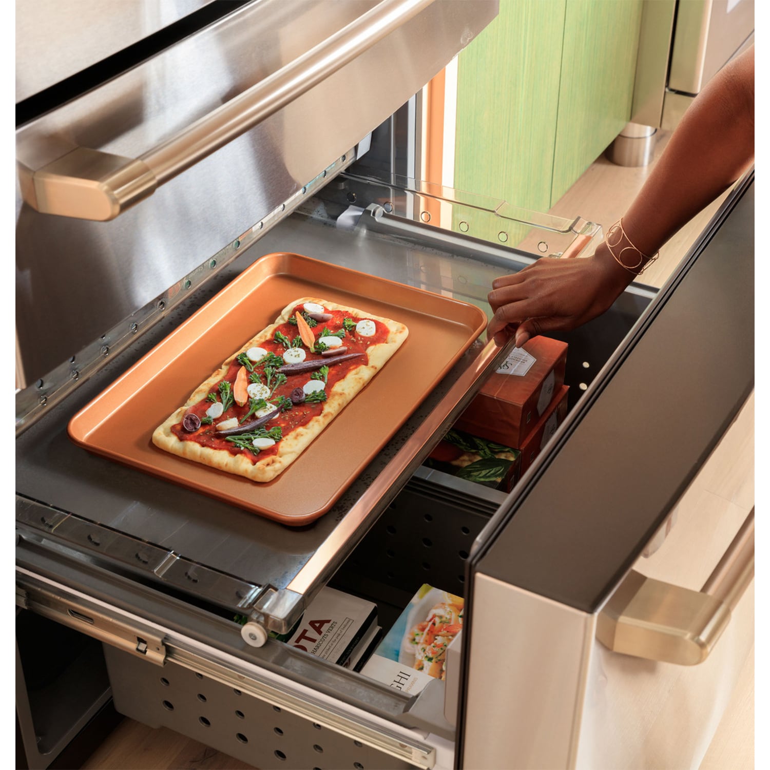 Cafe 36 in. 23.2 cu. ft. Smart Counter Depth 4-Door French Door Refrigerator with Internal Water AutoFill Pitcher - Matte White, , hires