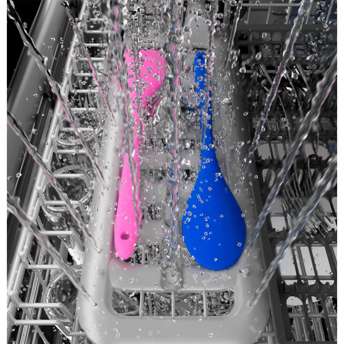 GE Profile 24 in. Top Control Flush-Mount Smart Dishwasher with 42 dBa Sound Level, 3rd-Rack & Twin Turbo Dry Boost - Fingerprint resistant Black Stainless, , hires