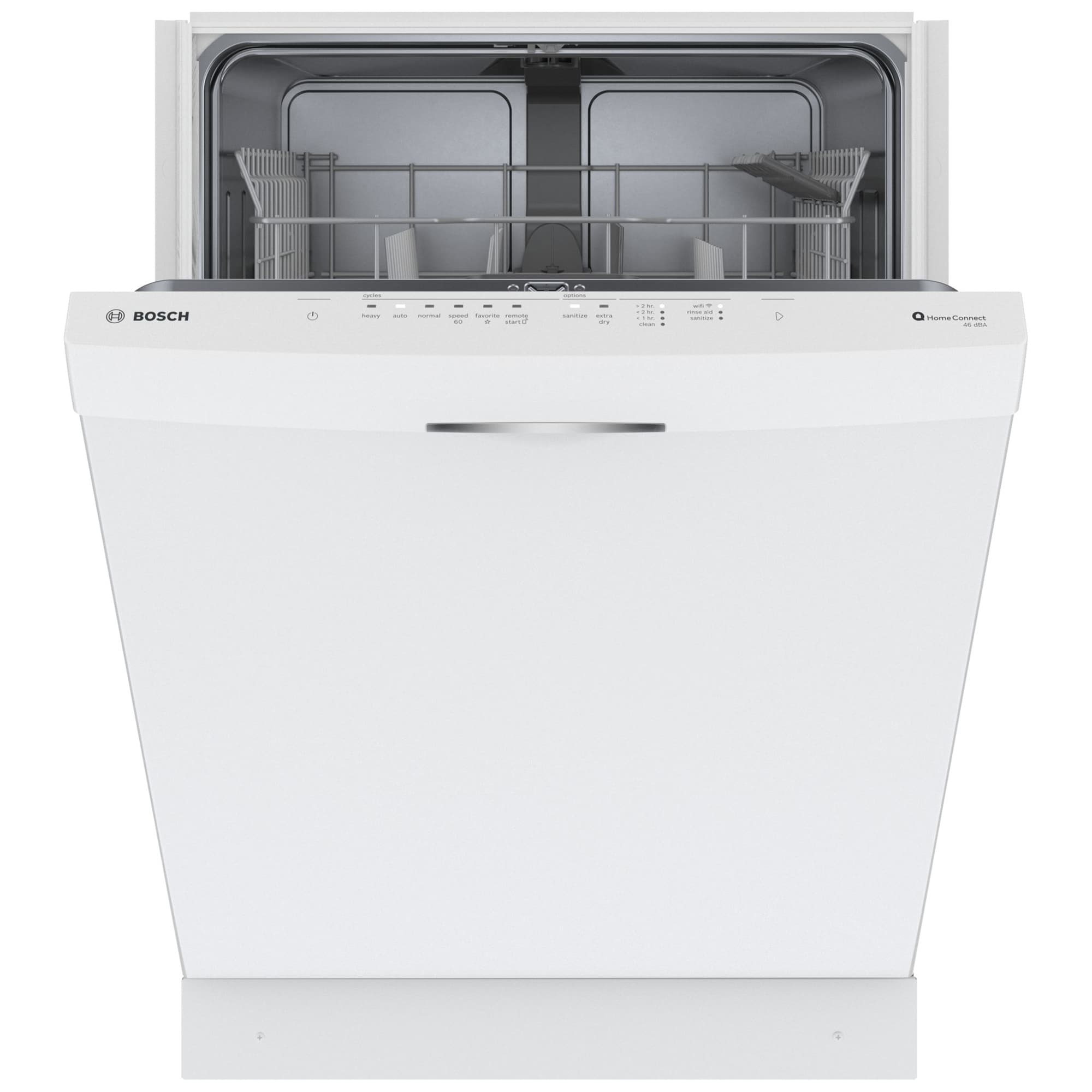 Bosch 300 Series 24 in. Top Control Smart Dishwasher with 46 dBa Sound Level, 3rd-Rack, PureDry & Pocket - White, White, hires