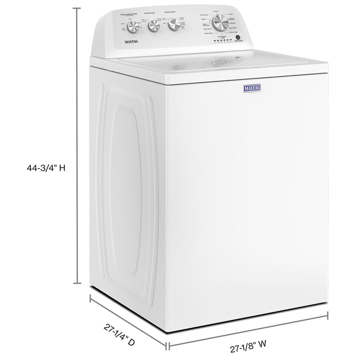 Maytag 27 in. 3.8 cu. ft. Top Load Washer with Agitator - White, , hires