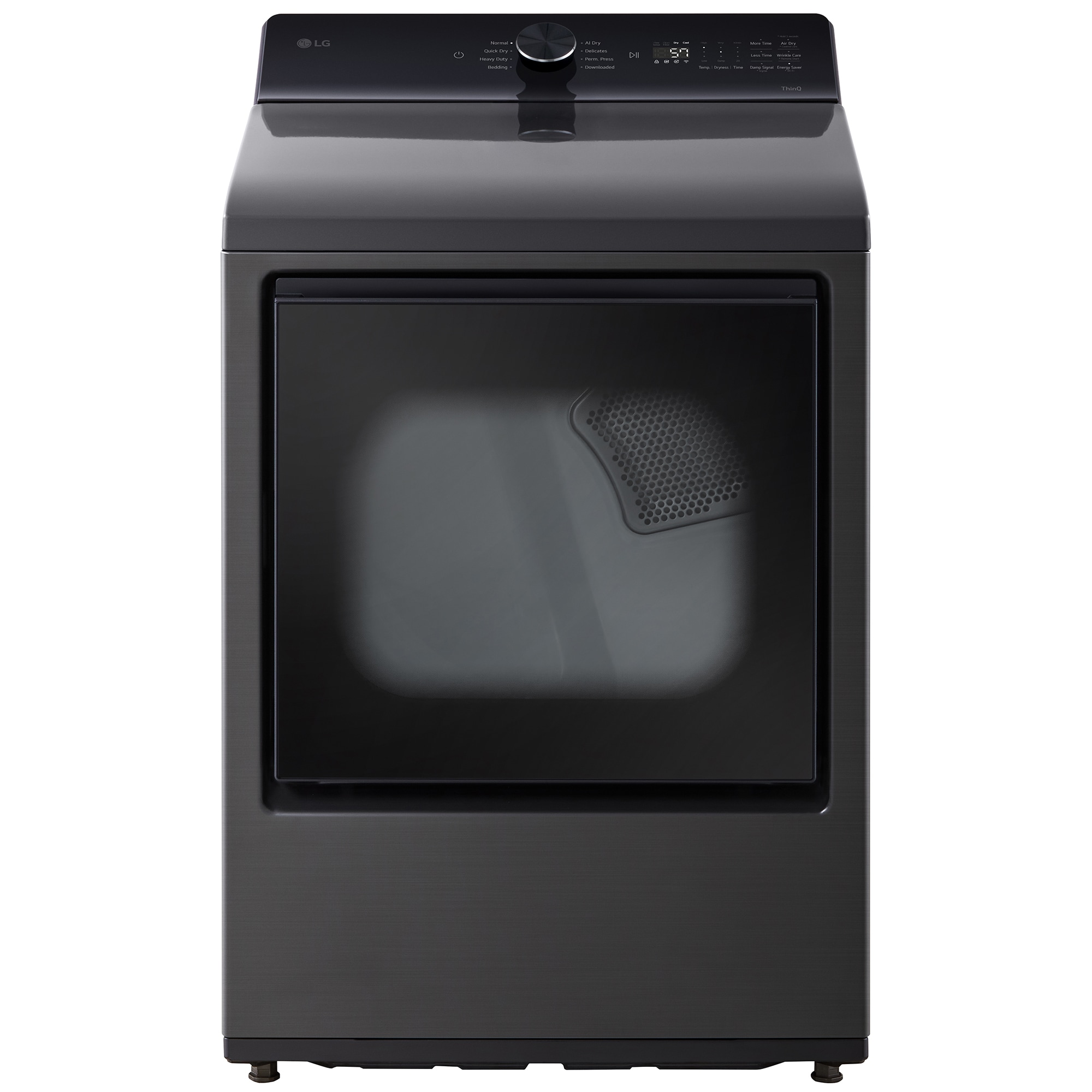 LG 27 in. 7.3 cu. ft. Smart Electric Dryer with AI Sensor Dry - Platinum Black, Platinum Black, hires