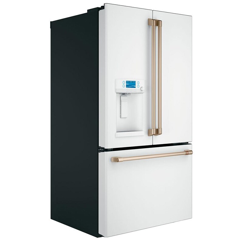 Cafe 36 in. 27.8 cu. ft. Smart French Door Refrigerator with Ice & Water Dispenser - Matte White, Matte White, hires