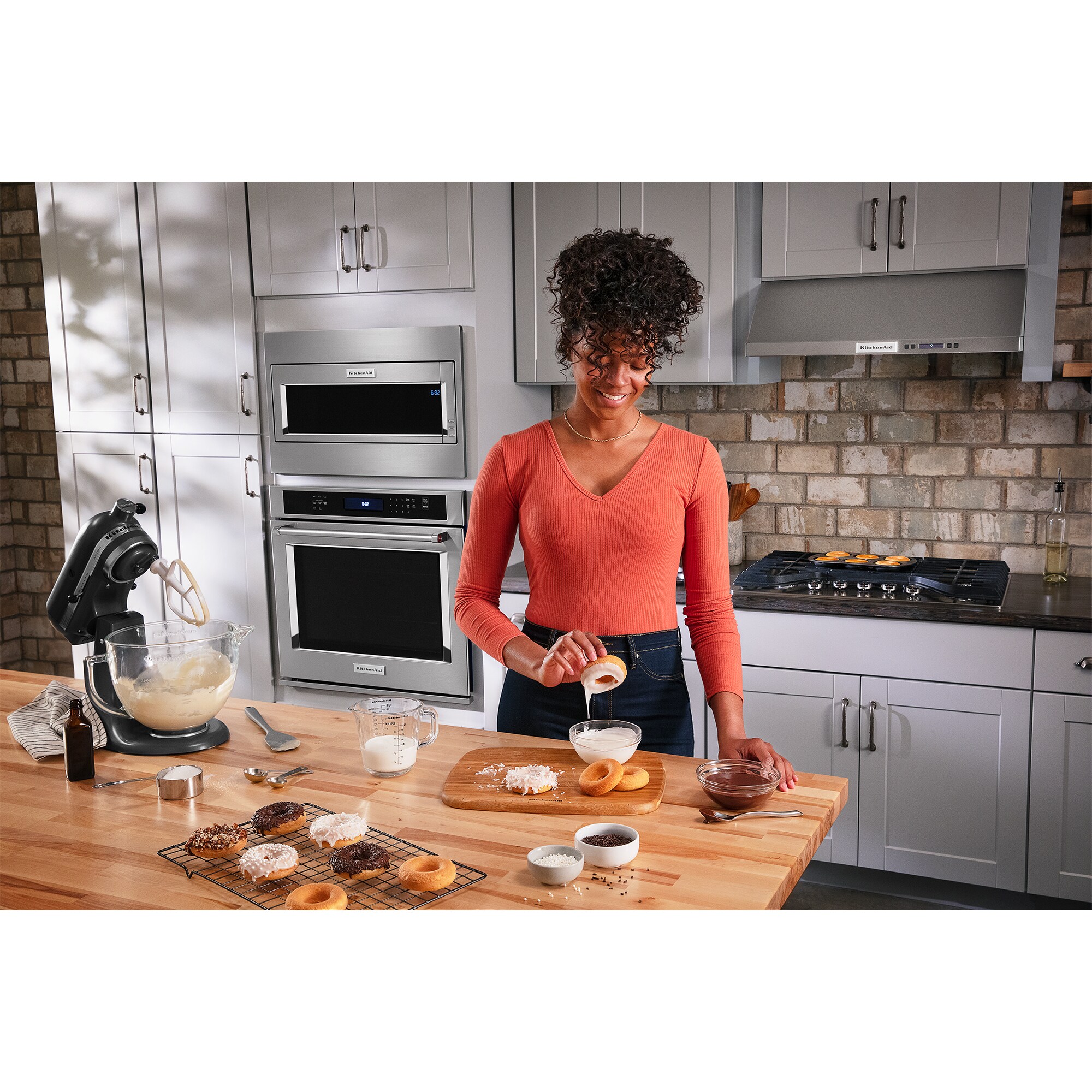 KitchenAid 30 in. 1.1 cu. ft. 1000W Low Profile Built-In Microwave with Sensor Cooking - Stainless Steel, , hires