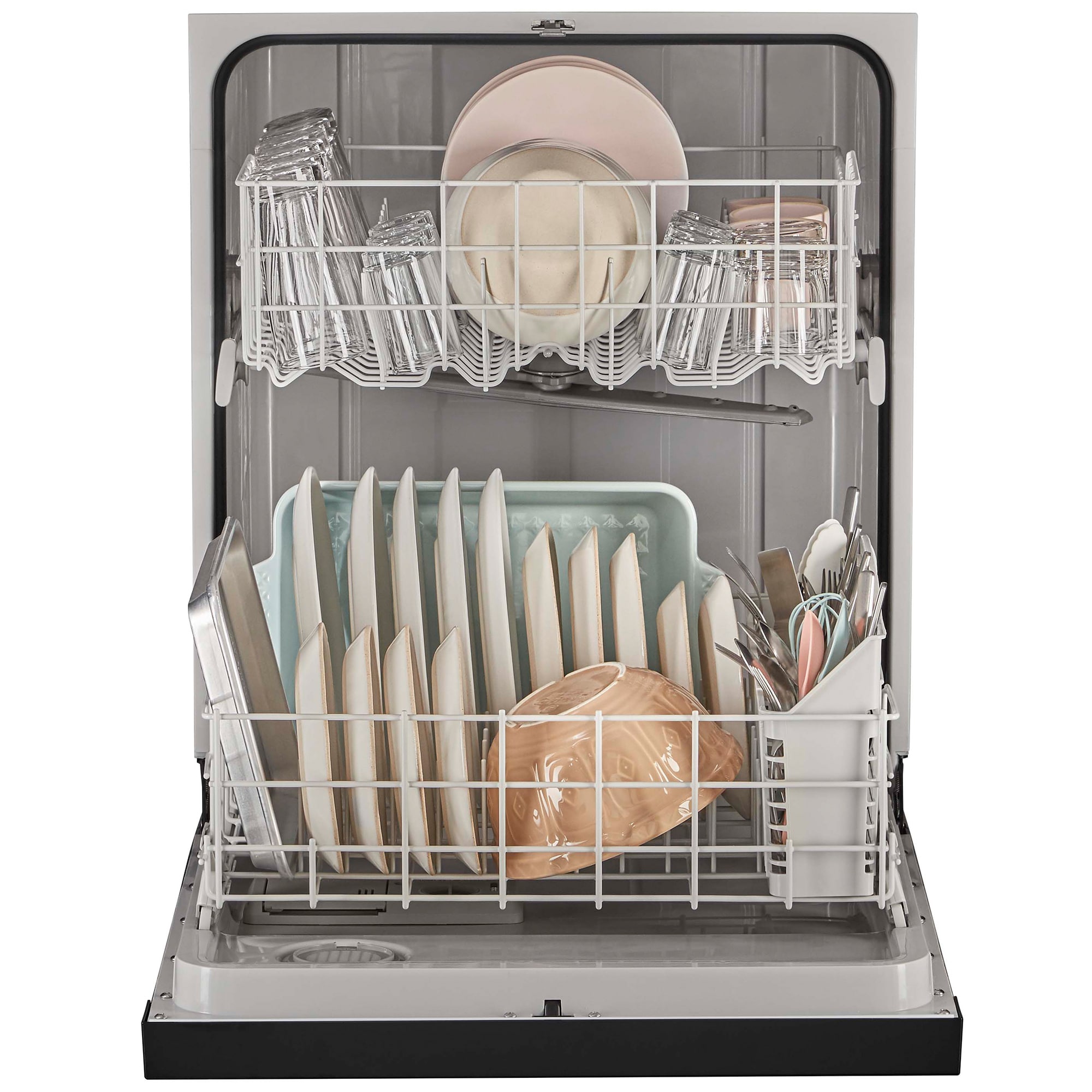 Whirlpool 24 in. Front Control Dishwasher with 59 dBa Sound Level & Pocket - Stainless Steel, Stainless Steel, hires