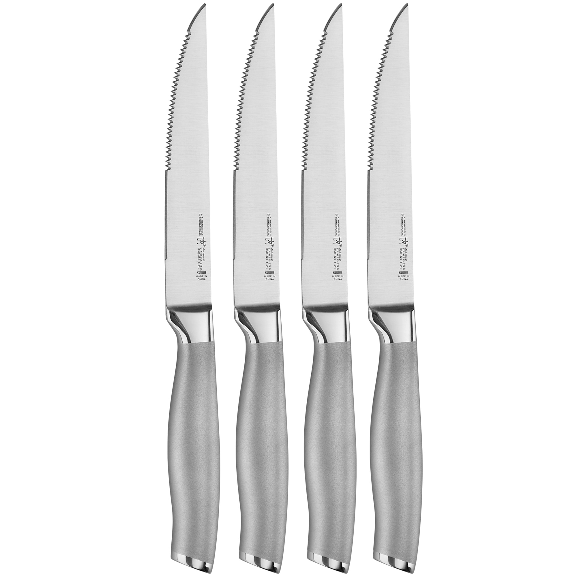 Henckels Modernist Steak Knife Set of 4 Silver/Stainless Steel P.C. Richard & Son